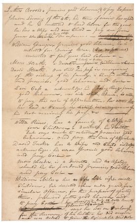 Lot #1787 War of 1812 American Deserters: Handwritten account of 16 war deserters - Image 1