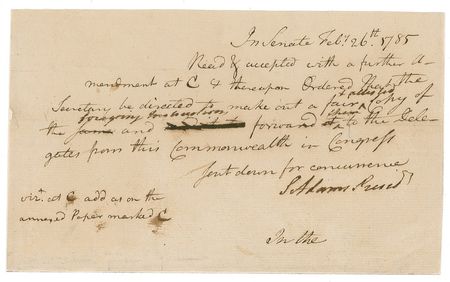 Lot #1561 Samuel Adams Signed Document - Image 1