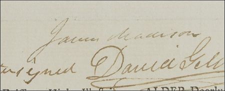 Lot #1637 Thomas Jefferson and James Madison: The United States’ third and fourth presidents issue a ship’s pass for the heavily-laden Canton - Image 3