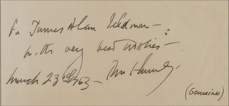 Lot #70 John F. Kennedy Signature - Image 1