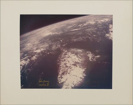 Lot #436 Michael Collins and John Young Signed Photograph - Image 1