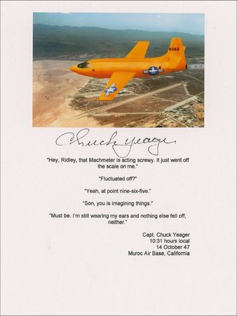 Lot #549 Chuck Yeager - Image 1