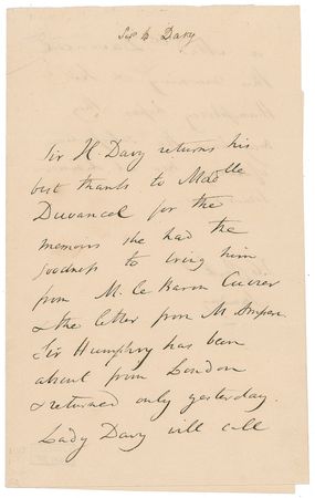 Lot #177 Humphry Davy Handwritten Letter Signed - Image 1