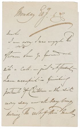 Lot #621 Edwin Landseer Handwritten Letter Signed - Image 1