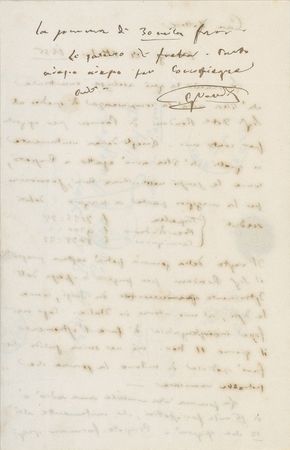 Lot #772 Giuseppe Verdi: Verdi prepares a financial accounting following the London premiere of La Traviata - Image 2
