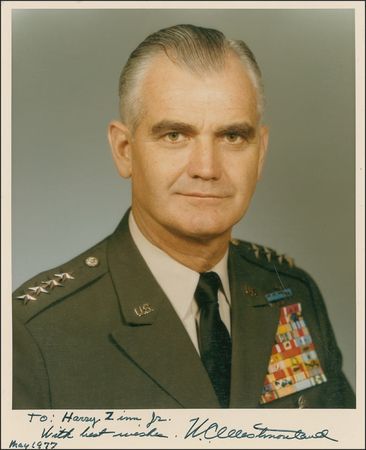 Lot #382 William Westmoreland Signed Photograph and Letter - Image 1