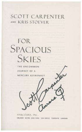Lot #430 Scott Carpenter Book - Image 1