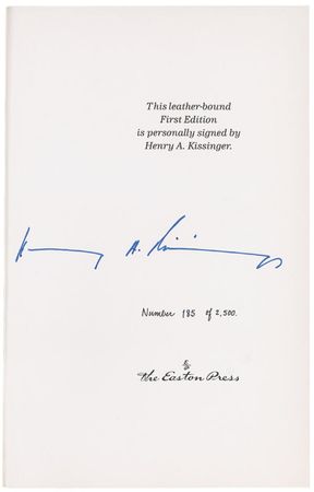 Lot #262 Henry Kissinger Book - Image 1