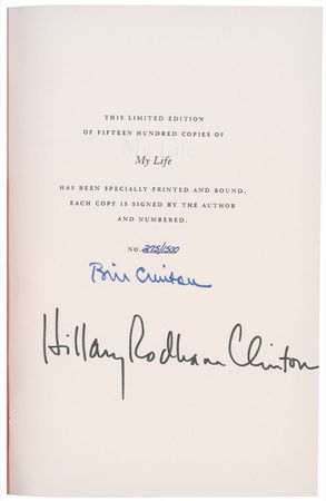 Lot #35 Bill and Hillary Clinton Book - Image 1