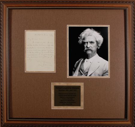 Lot #571 Samuel L. Clemens: ?If you had coupled my name with the story it would have injured me in England, where they believe everything I say? - Image 1