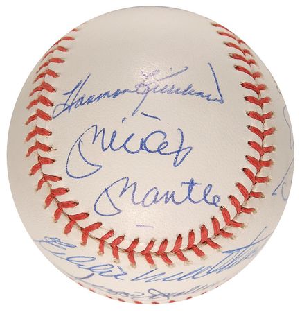 Lot #1341 Baseball Hall of Famers Baseball - Image 2