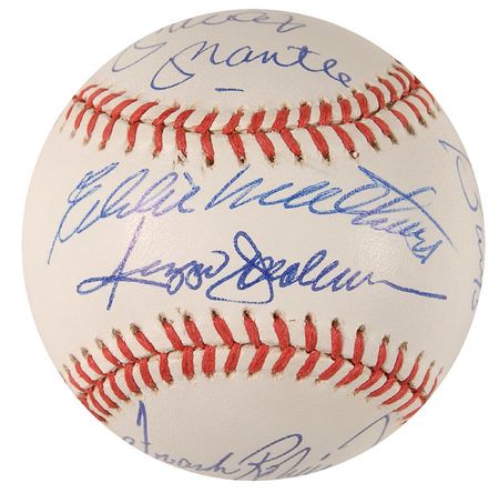 Lot #1341 Baseball Hall of Famers Baseball - Image 4
