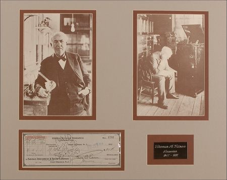 Lot #198 Thomas Edison Check - Image 1