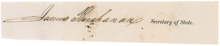 Lot #5 James Buchanan Signature