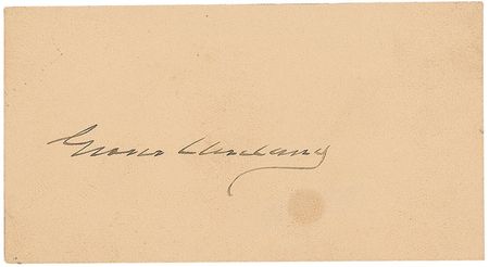 Lot #27 Grover Cleveland Signature