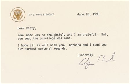 Lot #11 George Bush Typed Letter Signed