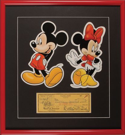 Lot #706 Walt Disney Check - Image 1