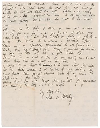 Lot #293 Charles A. Pillsbury: Pillsbury reaches out to orphan's aid - Image 2