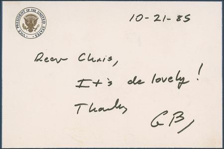 Lot #12 George Bush: “It’s de lovely!”