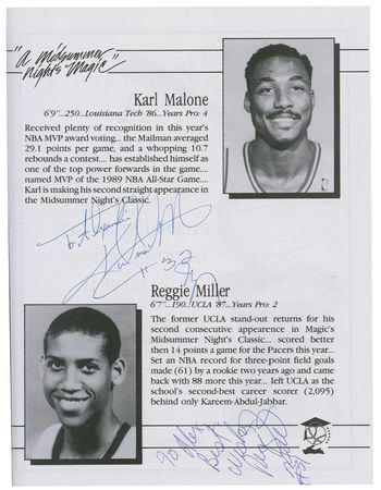 Lot #1352 Basketball: Jordan, Thomas, and Malone join Magic for his charity event - Image 3