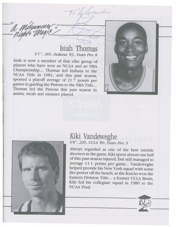 Lot #1352 Basketball: Jordan, Thomas, and Malone join Magic for his charity event - Image 4