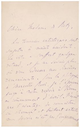 Lot #758 Franz Liszt: The illustrious Liszt writes of virtuoso violinist Marcello Rossi - Image 1