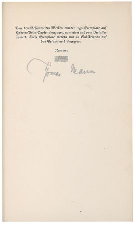 Lot #628 Thomas Mann Book - Image 1