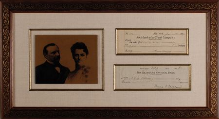 Lot #25 Grover and Frances Cleveland Checks
