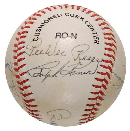 Lot #1343 Baseball Hall of Famers Baseball - Image 1