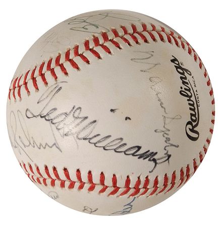 Lot #1343 Baseball Hall of Famers Baseball - Image 3
