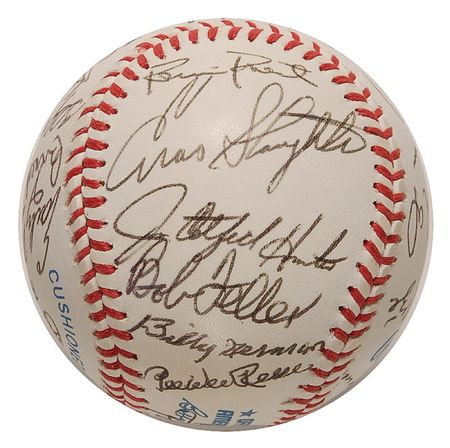 Lot #1344 Baseball Hall of Famers Baseball - Image 2