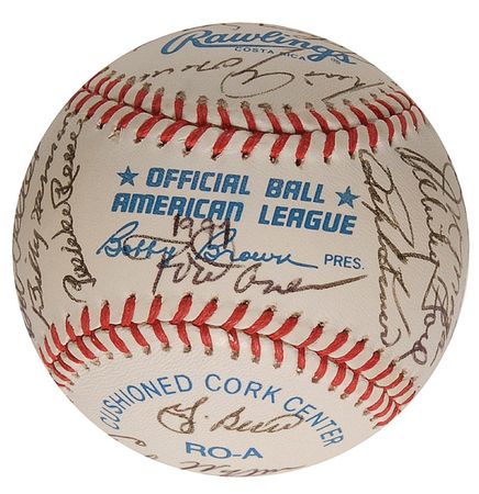 Lot #1344 Baseball Hall of Famers Baseball - Image 3
