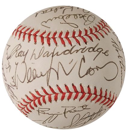 Lot #1344 Baseball Hall of Famers Baseball - Image 5