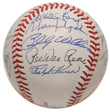 Lot #1345 Baseball Hall of Famers Baseball - Image 1