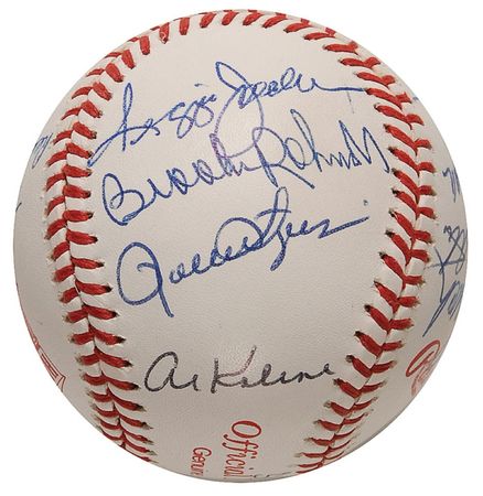 Lot #1345 Baseball Hall of Famers Baseball - Image 2