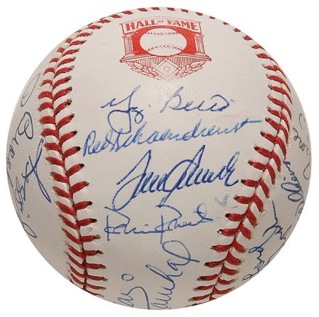 Lot #1345 Baseball Hall of Famers Baseball - Image 5