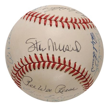 Lot #1346 Baseball Hall of Famers Baseball - Image 1