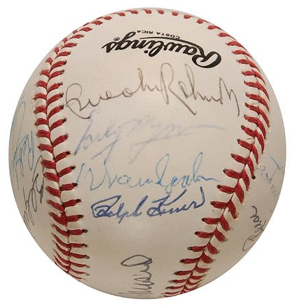 Lot #1346 Baseball Hall of Famers Baseball - Image 3