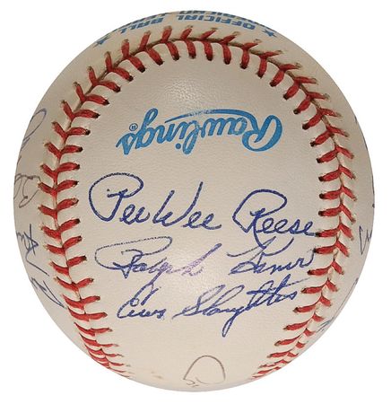 Lot #1347 Baseball Hall of Famers Baseball - Image 1