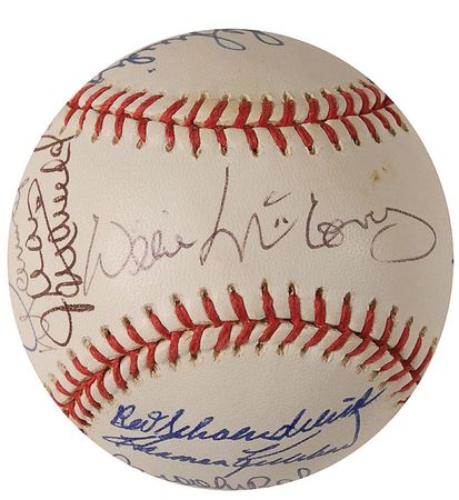 Lot #1347 Baseball Hall of Famers Baseball - Image 2