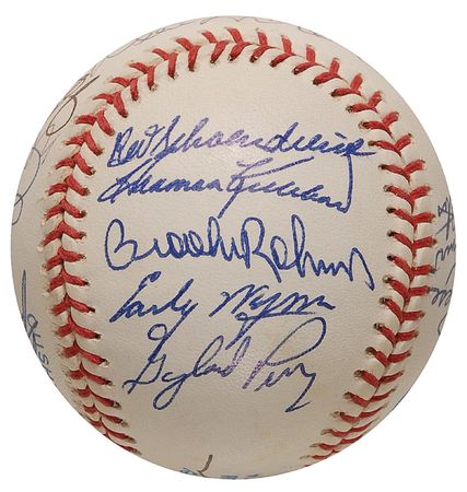 Lot #1347 Baseball Hall of Famers Baseball - Image 6