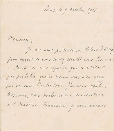 Lot #148 Henri Bergson Handwritten Letter Signed - Image 1