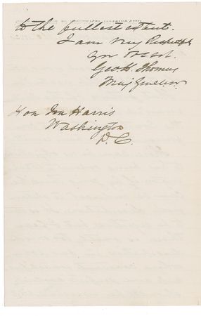 Lot #1895 George H. Thomas: “I fear there is vastly too much dissipation in our army where constant watchfulness and perfect coolness should be experienced to the fullest extent” - Image 2