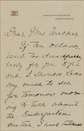 Lot #23 Frances Cleveland Handwritten Letter