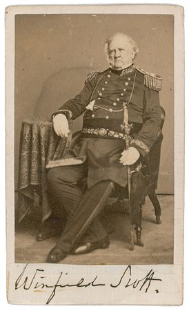 Lot #1851 Winfield Scott: Winfield Scott signed CDV - Image 1