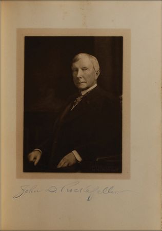 Lot #296 John D. Rockefeller: The oil baron signs a commemorative edition of a visit to his summer home - Image 1