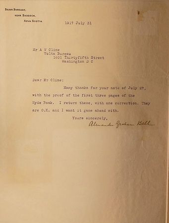 Lot #142 Alexander Graham Bell: Bell?s letter to a trusted lab assistant encased in a specially created antique wall phone presentation - Image 2