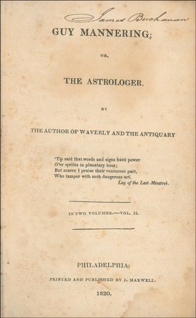 Lot #6 James Buchanan: Book on Astrology from