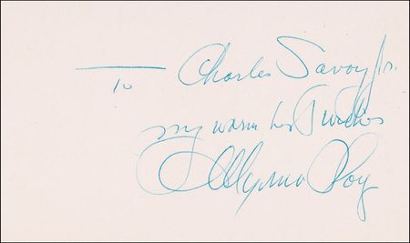 Lot #1296 Thin Man: Powell and Loy Signatures - Image 1