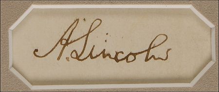 Lot #1588 Abraham Lincoln Signature - Image 2
